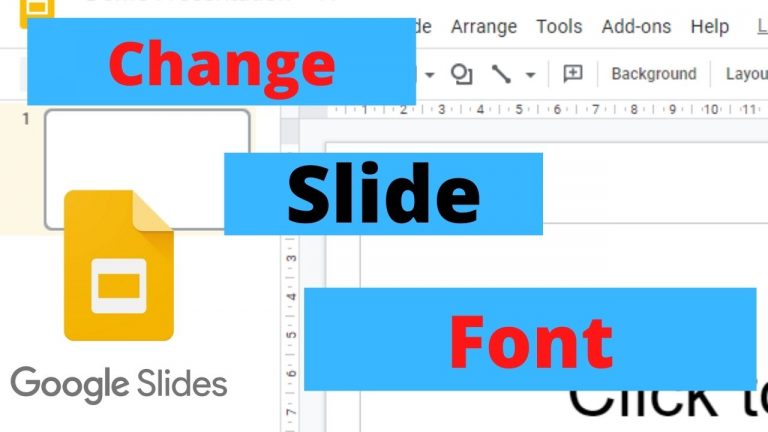 How To Change Font In Google Slide